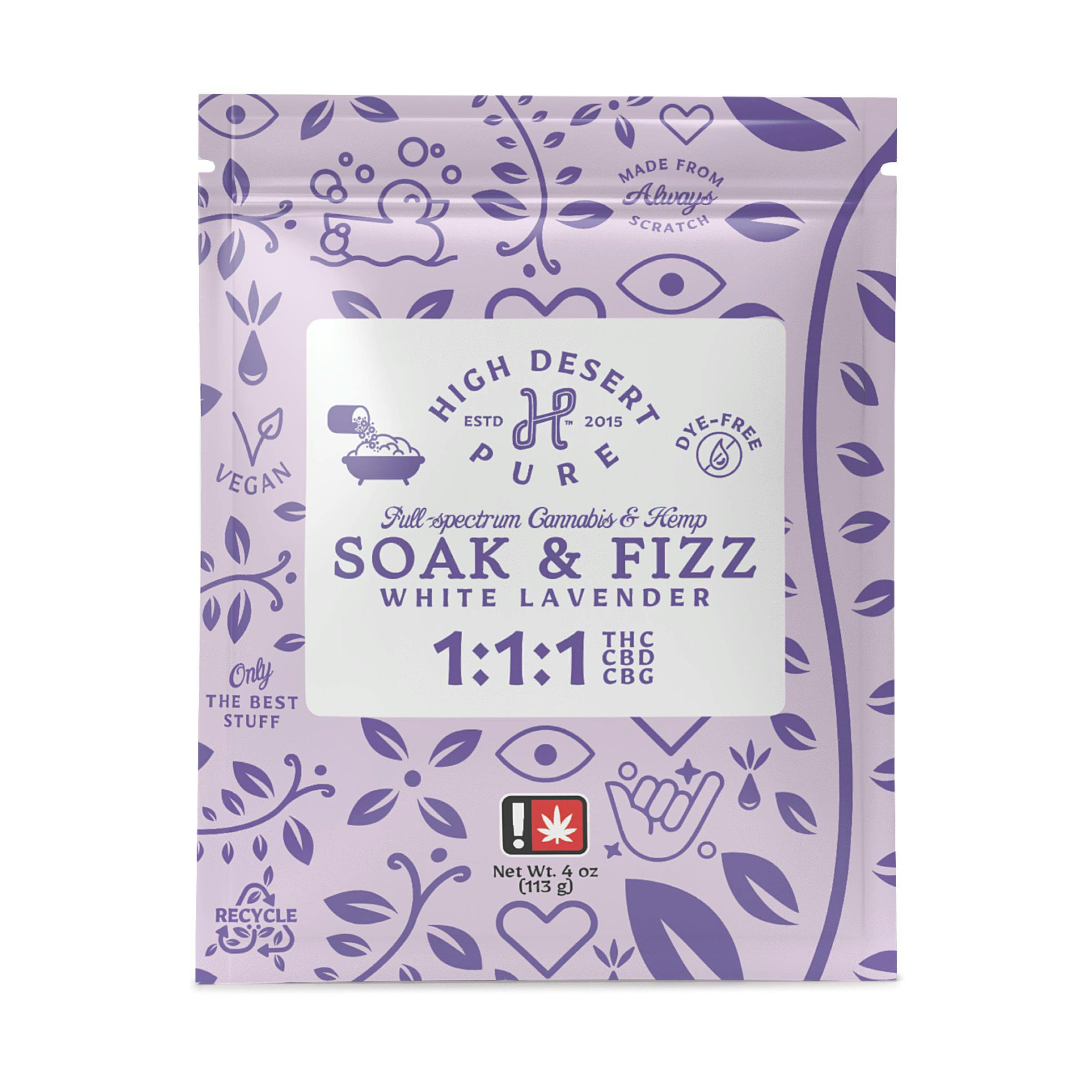 Soaking Salts ~ High Desert Pure ~ White Lavender ~ Soak & Fizz