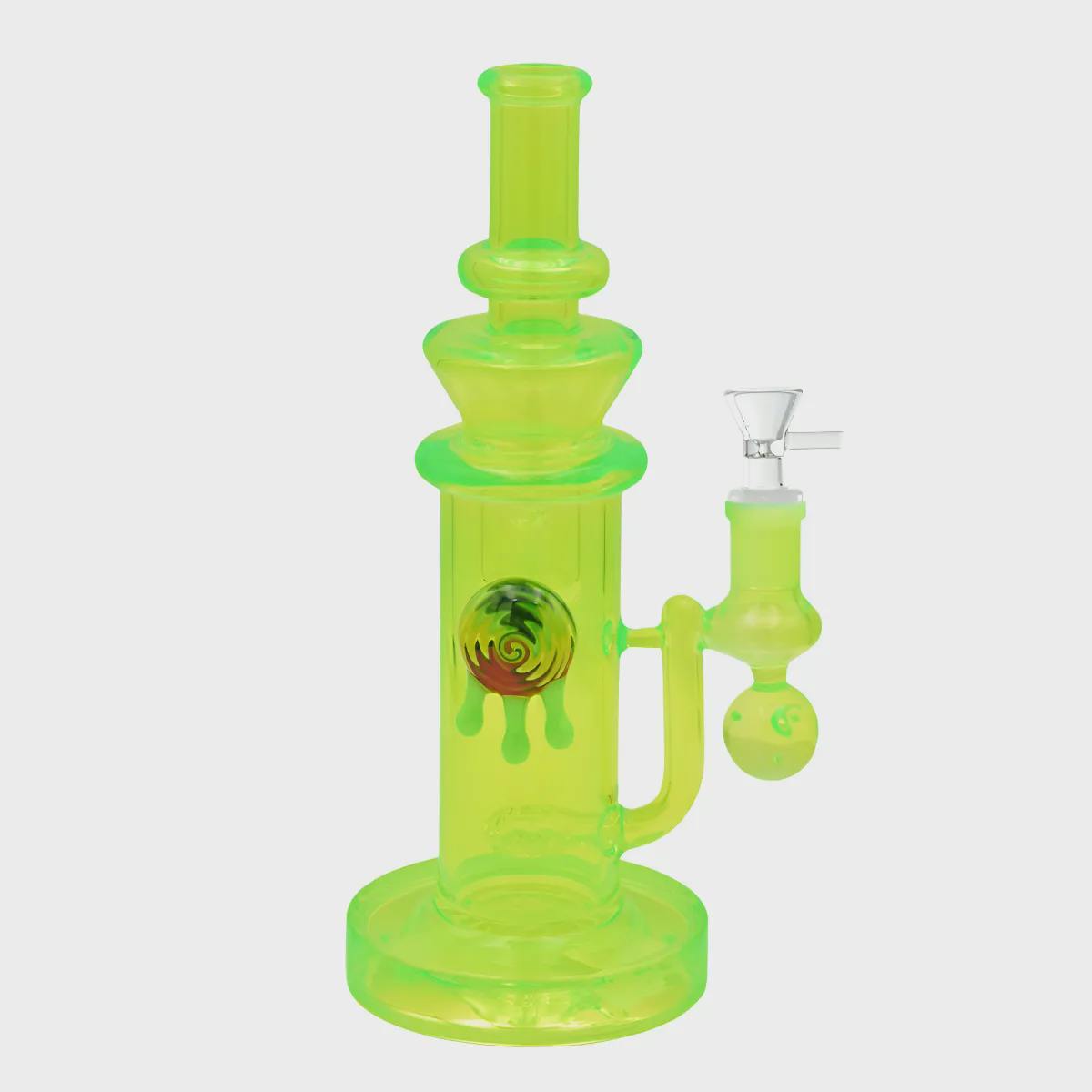 Bong ~ 10.5" Towering Edifice Incycler W/ Showerhead Perc Water Pipe ~ Green