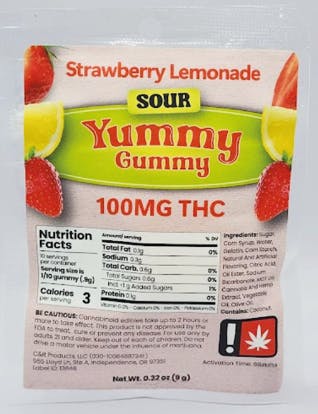 Gummy: ~ Yummy ~ Sour Strawberry Lemonade ~ Green Leaf Special