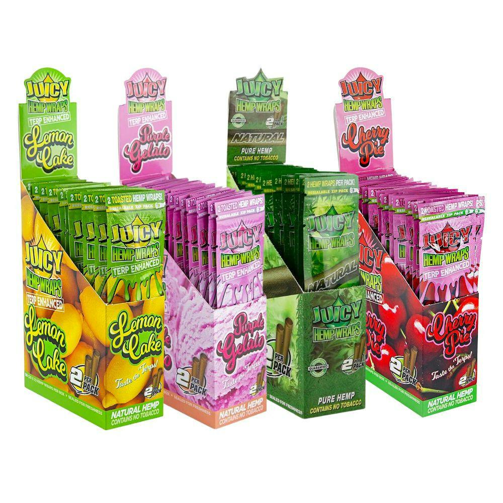 Hemp Wraps ~ Juicy Terp Enhanced Hemp Wraps - ~ Black N' Blueberry