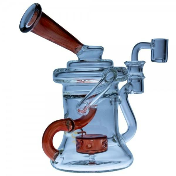 Bong ~ Crystal Glass ~ 7.5" Direct Inject Internal Recycler.