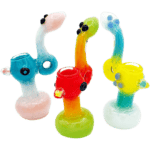 Bubbler ~ Wyn ~ 7.5" Frit Donut Mushroom Implosion