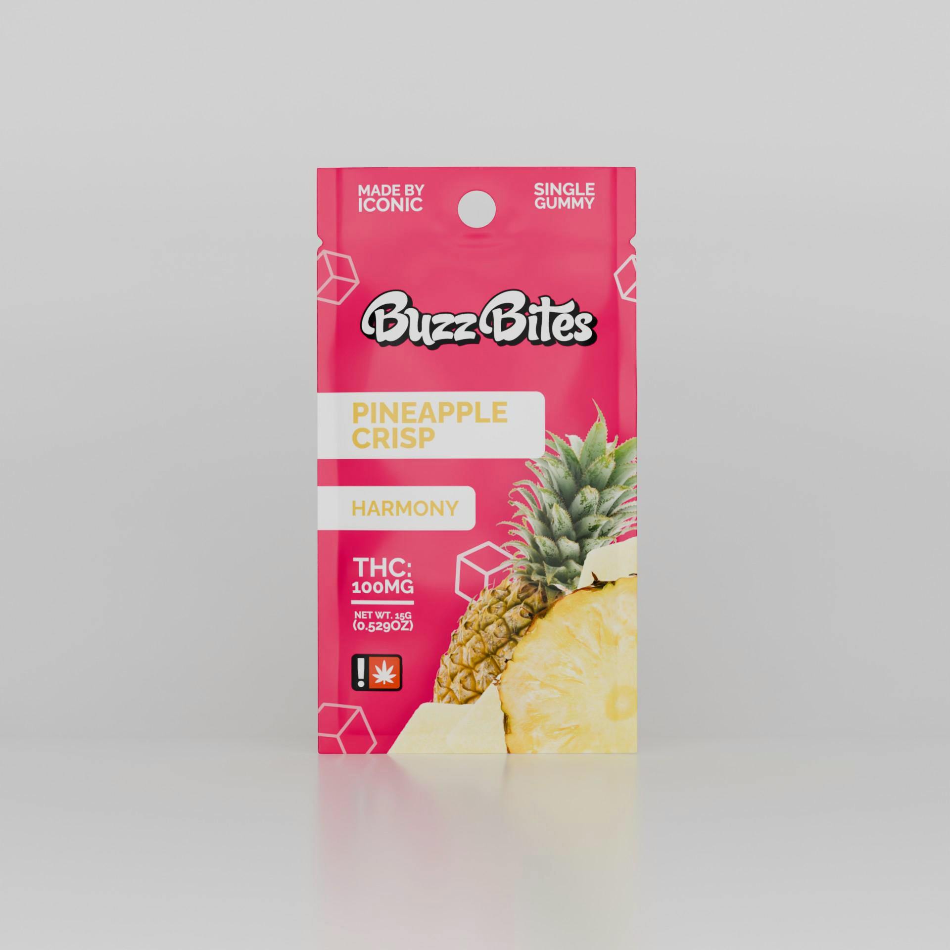 Gummy: ~ Buzz Bites ~ Harmony ~ Pineapple Crisp ~ Green Leaf Special
