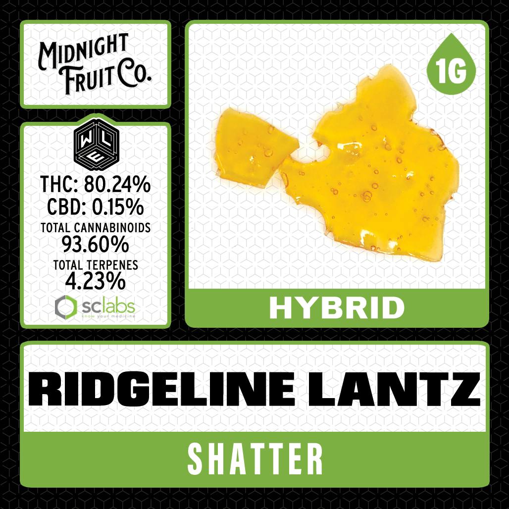 Shatter ~ White Label Extracts ~ Hybrid ~ Ridgeline Lantz
