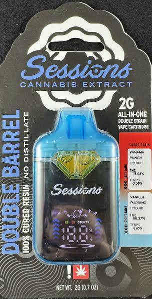 Double Barrel ~ Sessions ~ 2g Cured Resin ~ Panama Punch/Vanilla Pudding
