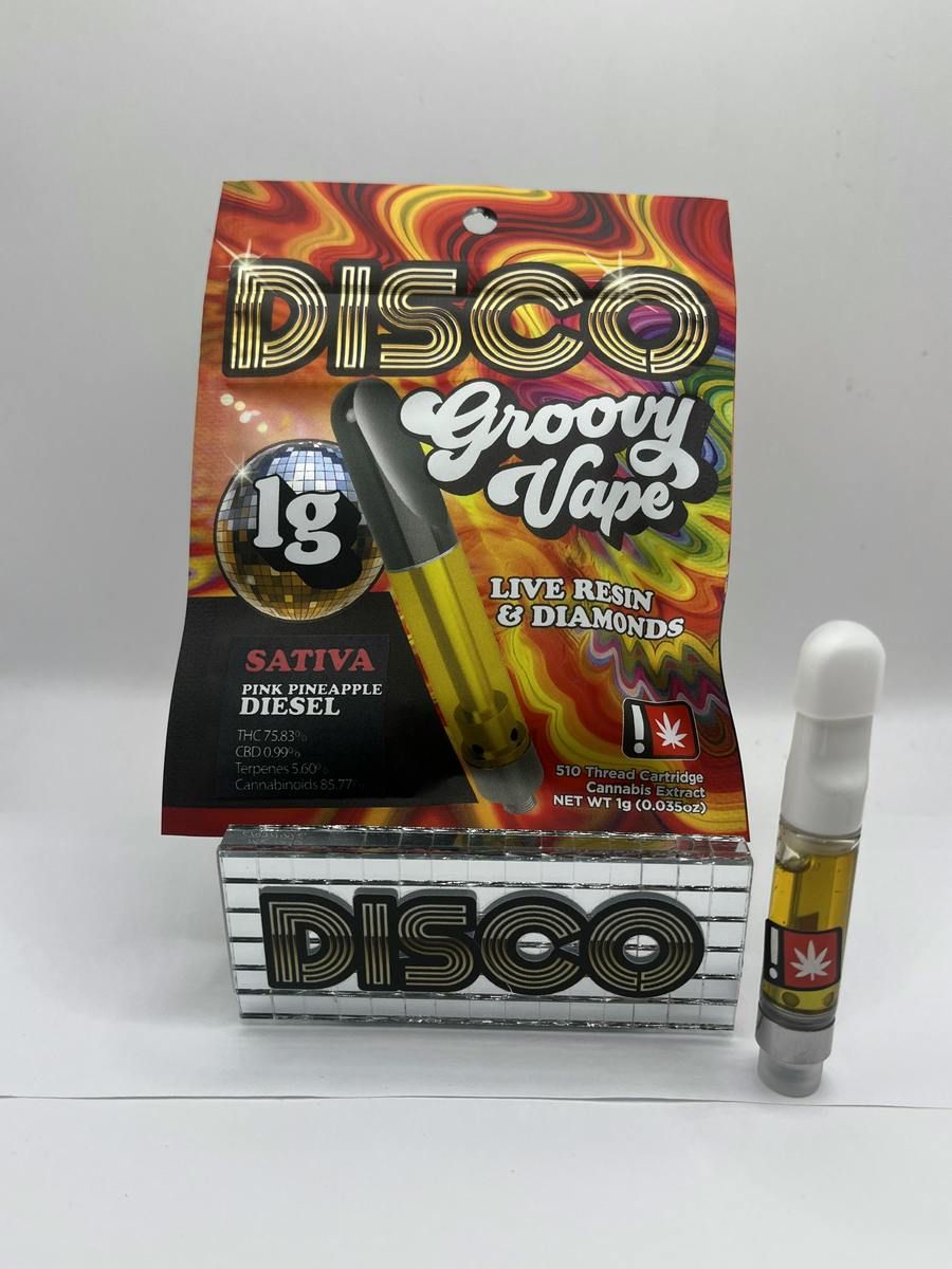Cartridge ~ Disco Dabs ~ Live Resin & Diamonds ~ Sativa ~ Emerald Jack ~ Green Leaf Special
