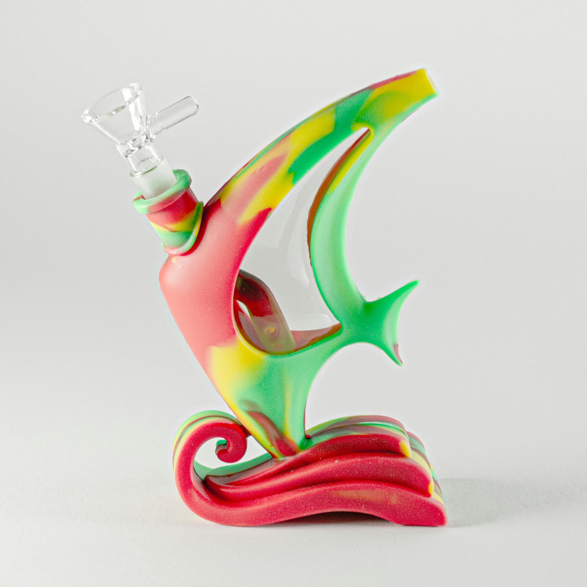 Bamboo Blaze - Silicone Sailfish Bong - Pattern/Assorted