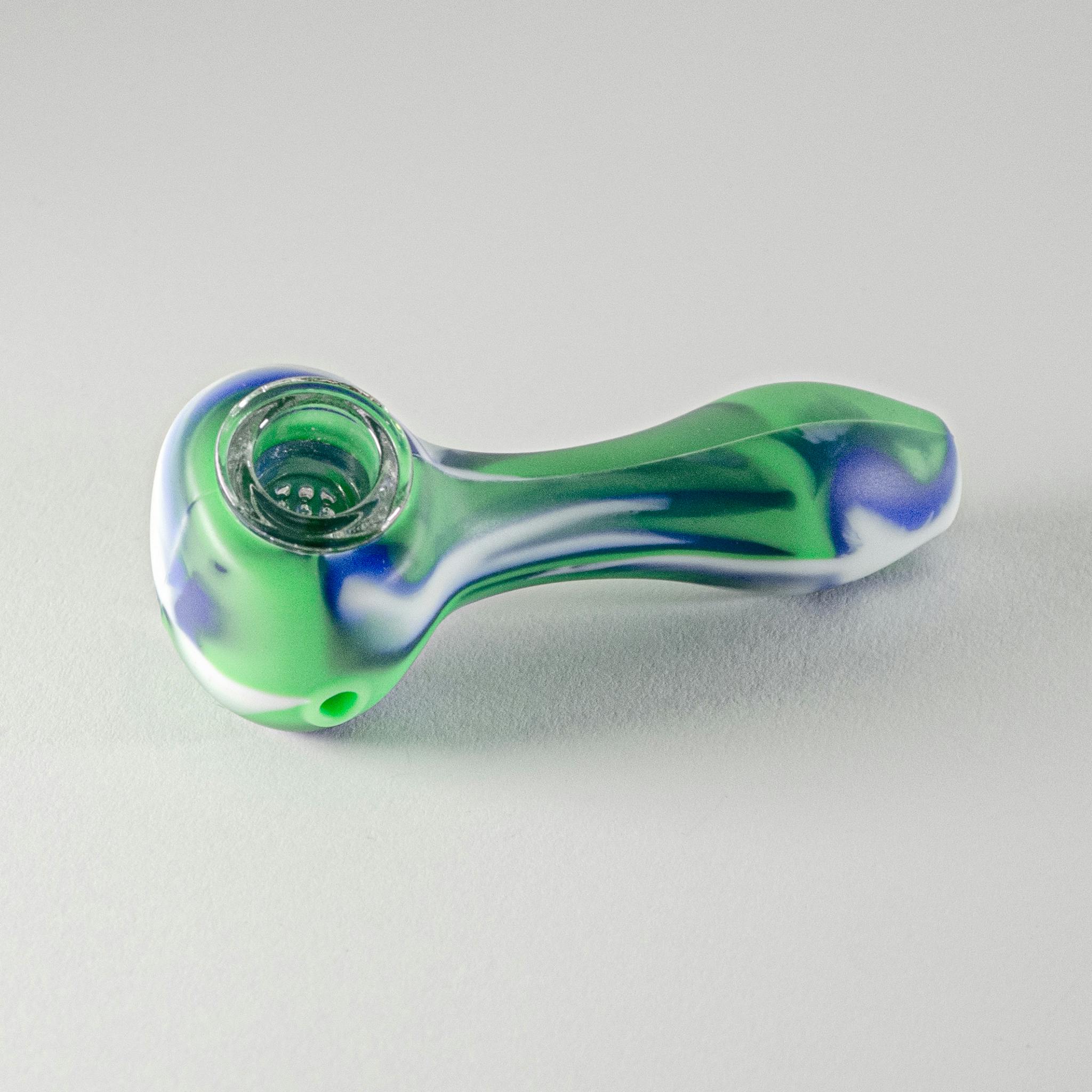 Bamboo Blaze - Silicone 4 Inch Oval Pipe - Assorted Patterns