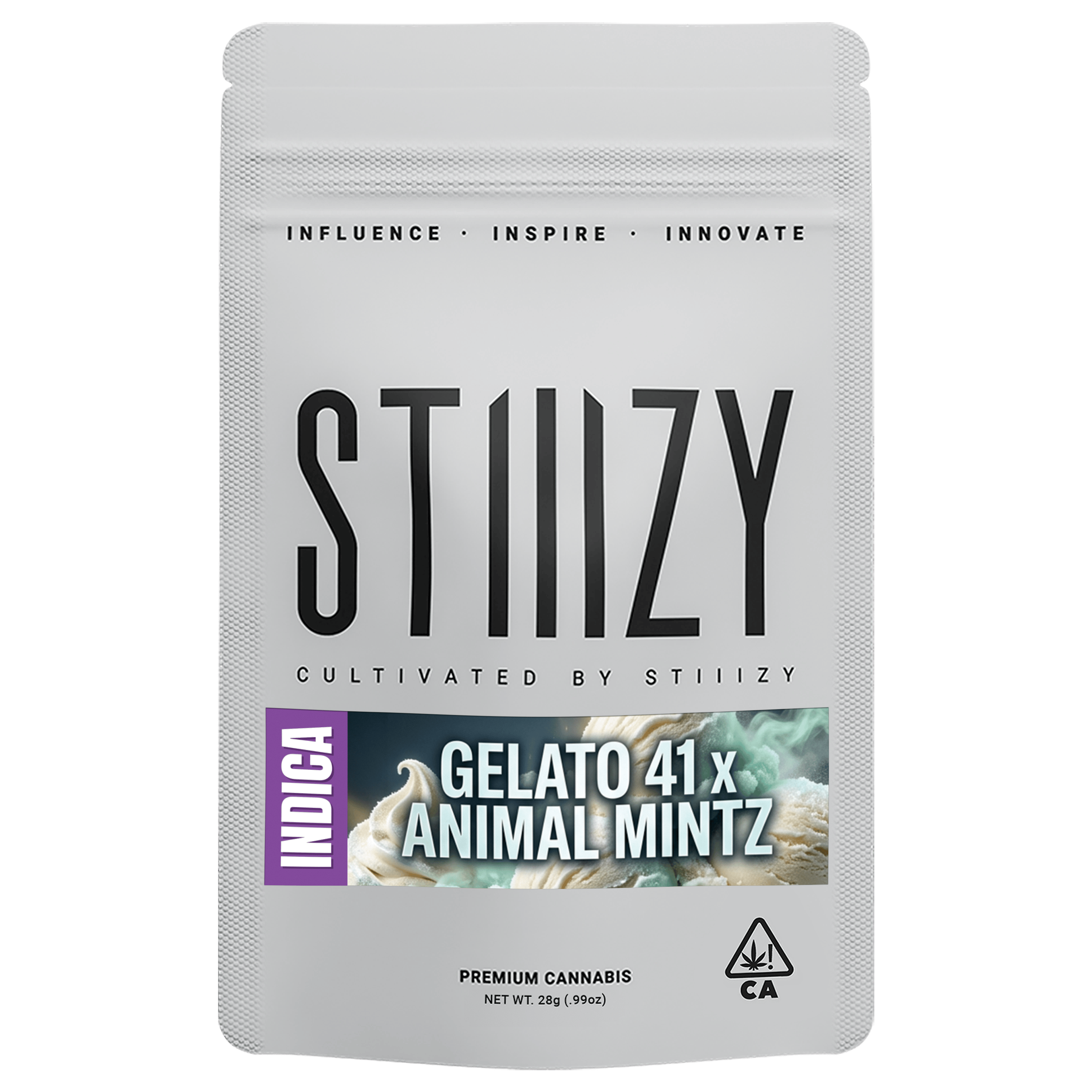 STIIIZY - White: Label - Gelato 41 X Animal Mintz
