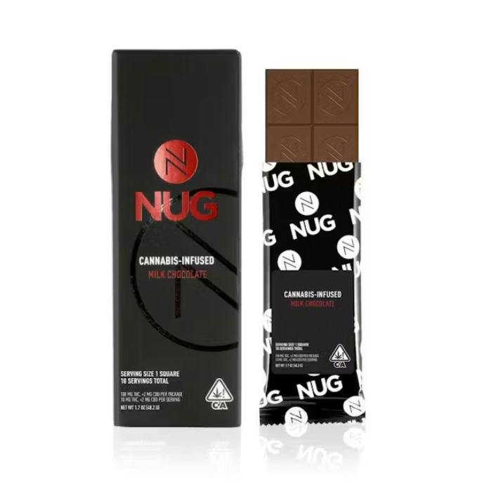 NUG: NUG Milk Chocolate Bar 100mg
