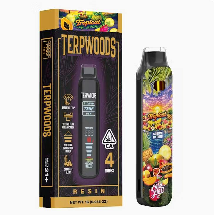 Terpwoods Tropical Sativa Hybrid Live Resin AIO 1g