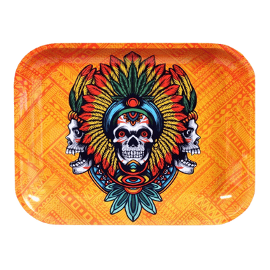Tribal Kush Metal Rolling Tray - Large