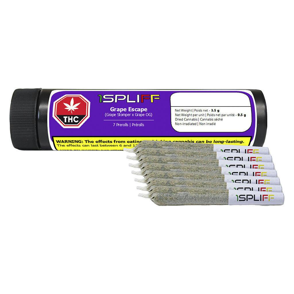 1Spliff - Grape Escape Pre-Roll, 2.31% Terps - 10x0.35g