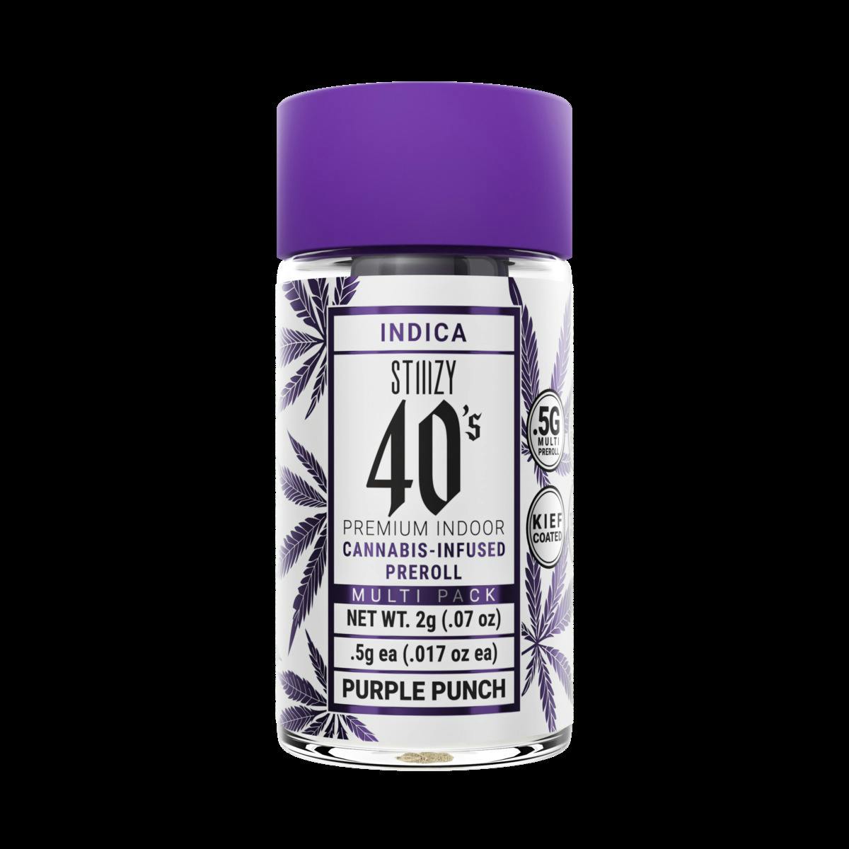 STIIIZY 40's Purple Punch (I) Infused Pre-Roll Multipack 0.5g 4pk