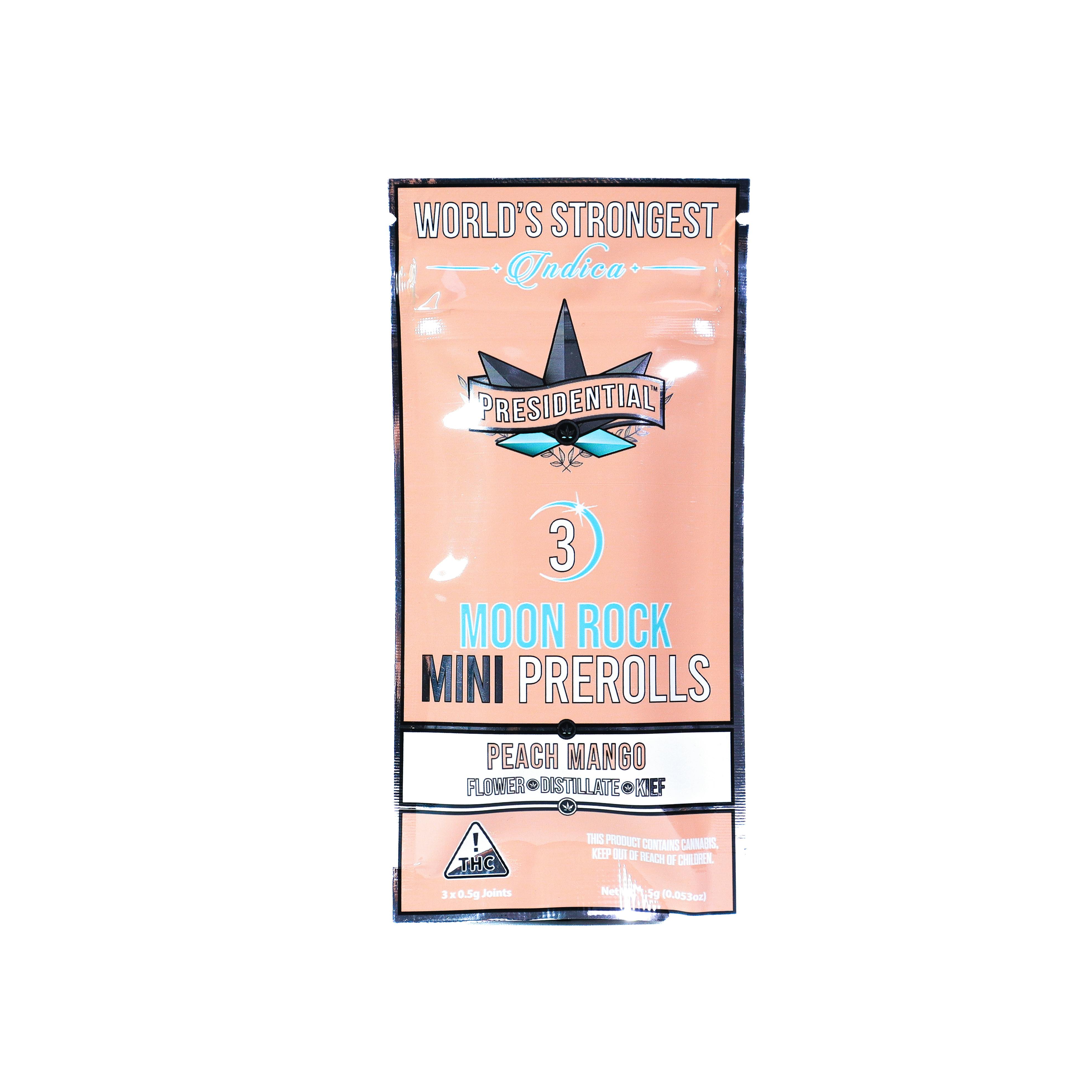 Presidential Peach Mango (I) Moon Rock Infused Pre-Roll Multipack 0.5g 3pk