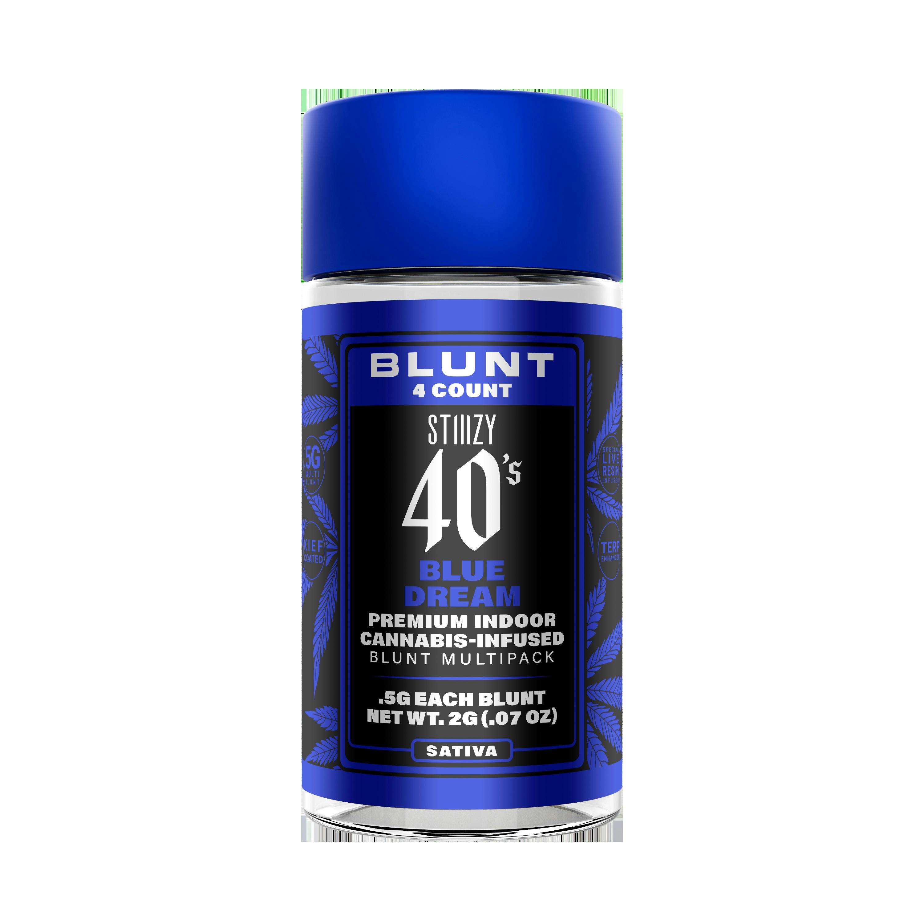 STIIIZY 40's Blue Dream (S) Infused Blunt Multipack 0.5g 4pk