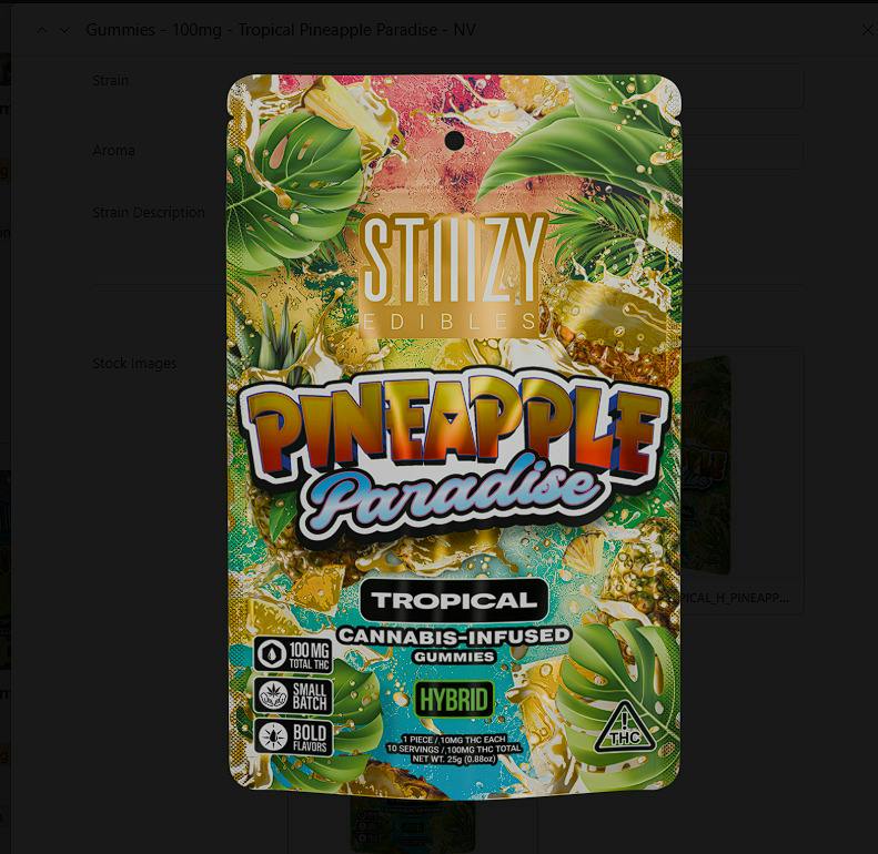 STIIIZY Pineapple Paradise (H) Gummies 10mg 10pk