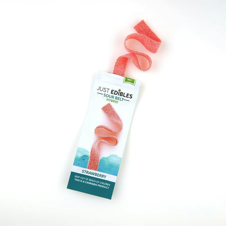 Just Edibles Strawberry Sour Long Belt 1pk