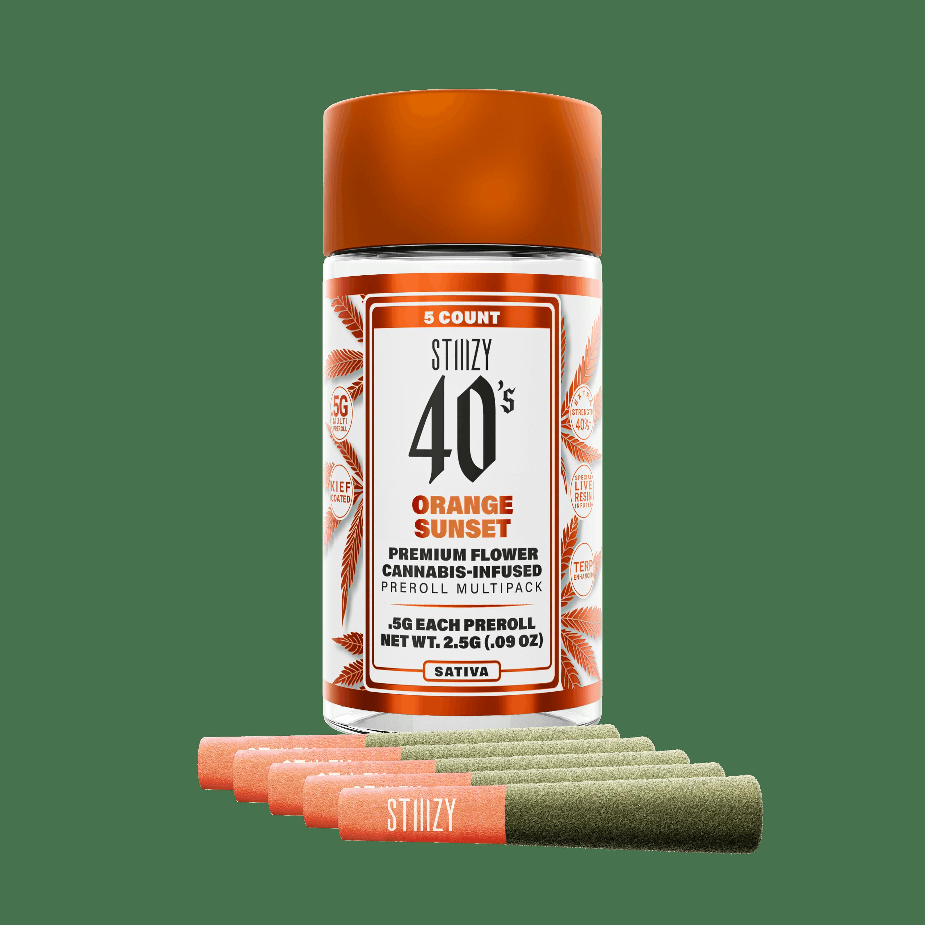 STIIIZY 40's Orange Sunset (S) Infused Pre-Roll Multipack 0.5g 4pk