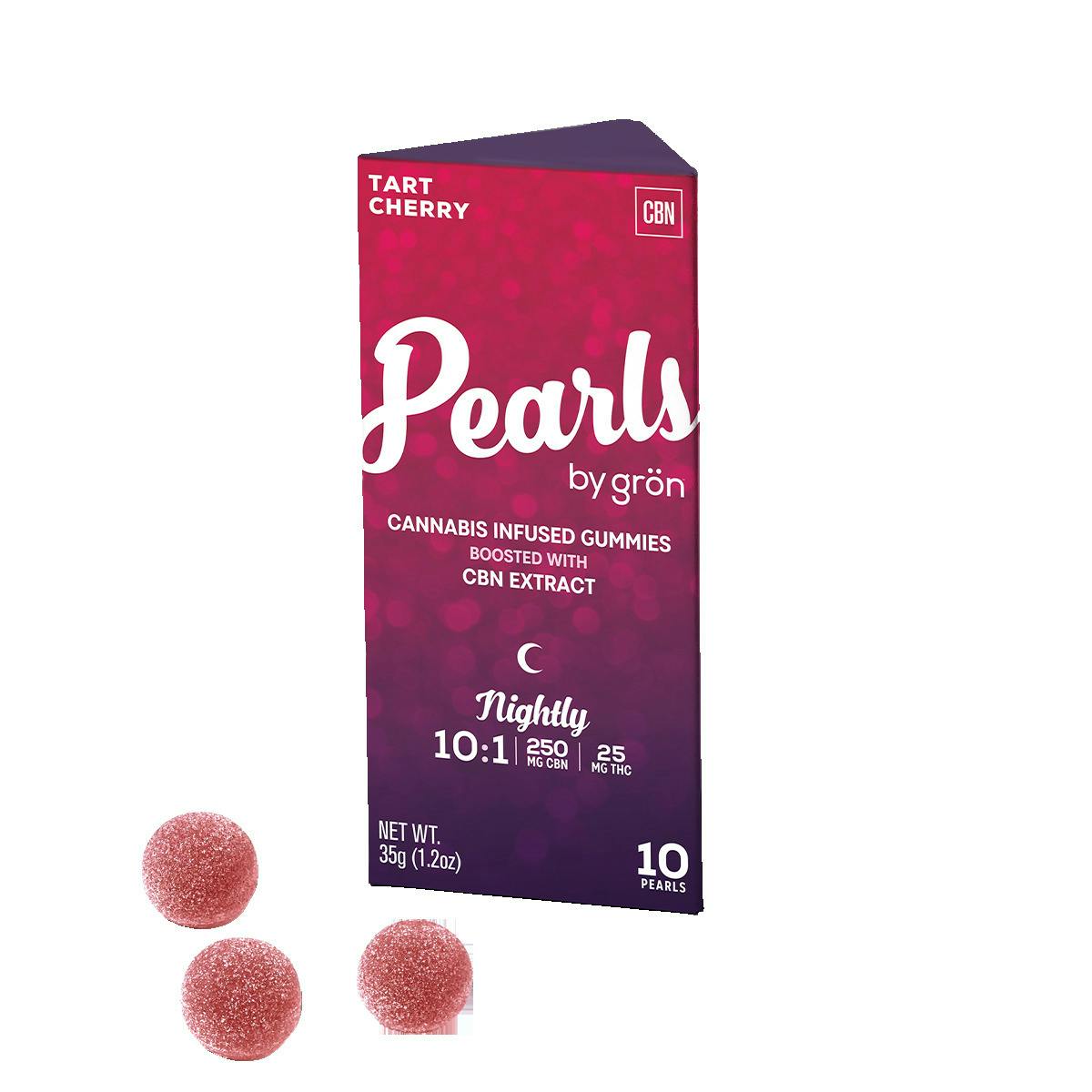 Gron Pearls Tart Cherry 10:1 CBN:THC (I) Gummies 2.5mg 10pk