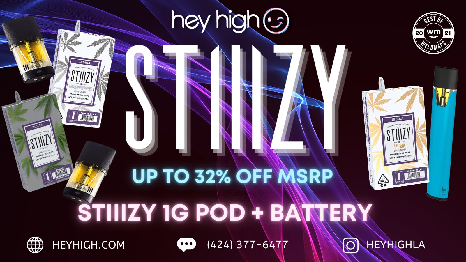 32 OFF MSRP STIIIZY Full Gram at Hey High Weedmaps