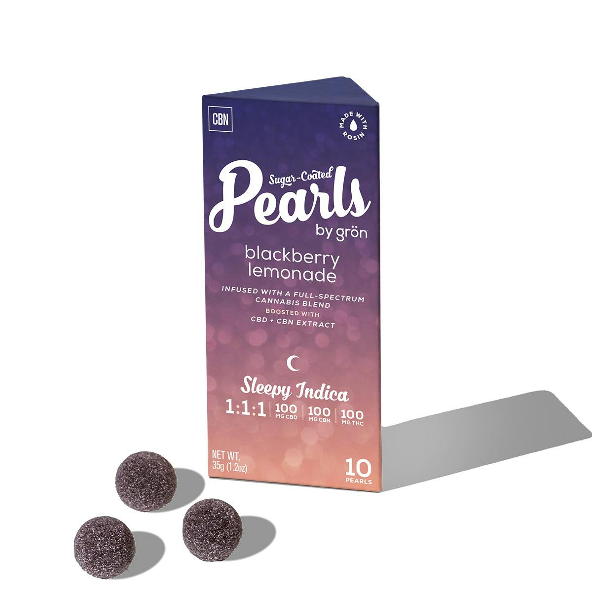 Pearls | Blackberry Lemonade | 100mg Gummies 1:1:1 (Sleepy Indica)
