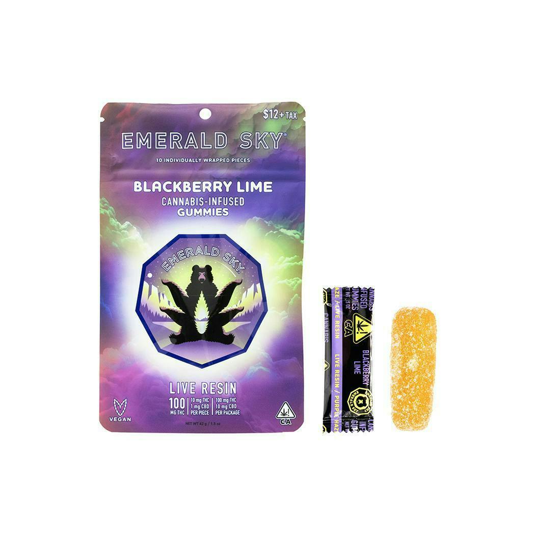 Emerald Sky Blackberry Lime (H) LR Gummies 100mg