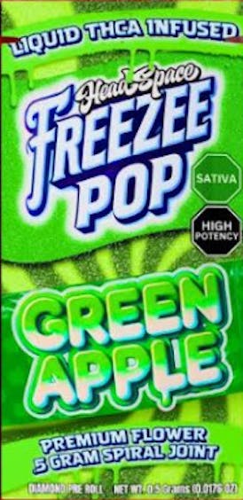 Freezee Pop - Green Apple (S) .5g THCA Infused Joint
