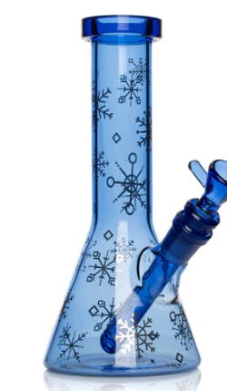 Red Eye Glass 8.5" Winter Wonderland Beaker Base Bongs
