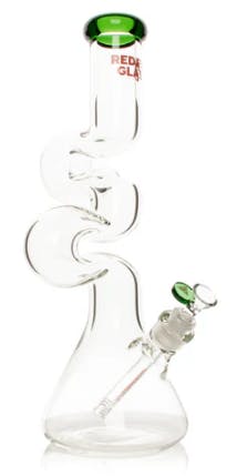 Red Eye 16" 7mm Thick Loop-D-loop Beaker Base Bong Multiple Colours