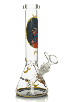 Red Eye Glass 10" Space Monkey Beaker Bong Limited Edition