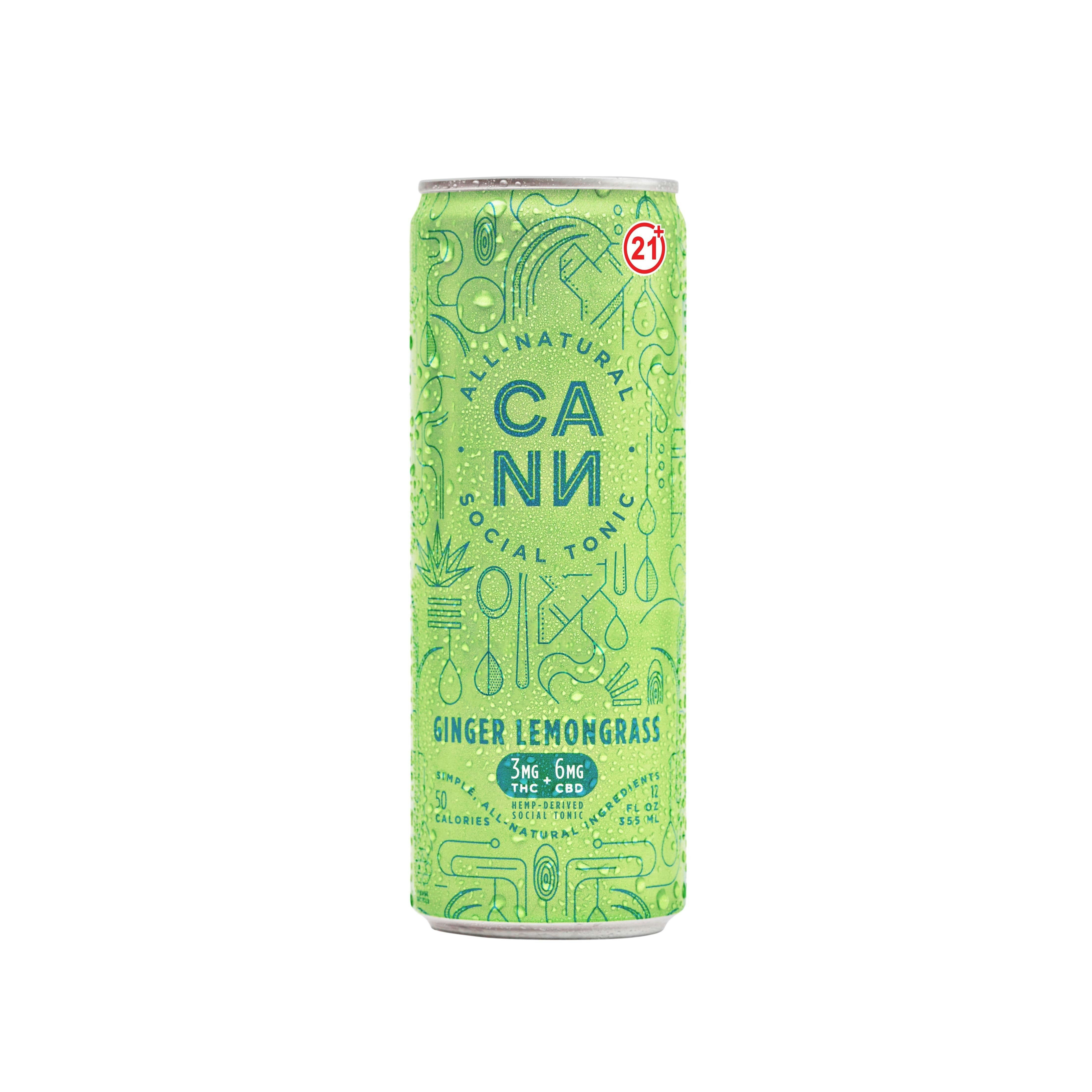 Cann - Hemp-Derived Ginger Lemongrass 12oz (3mg THC 6mg CBD) at Fine Fettle - West Hartford Dispensary