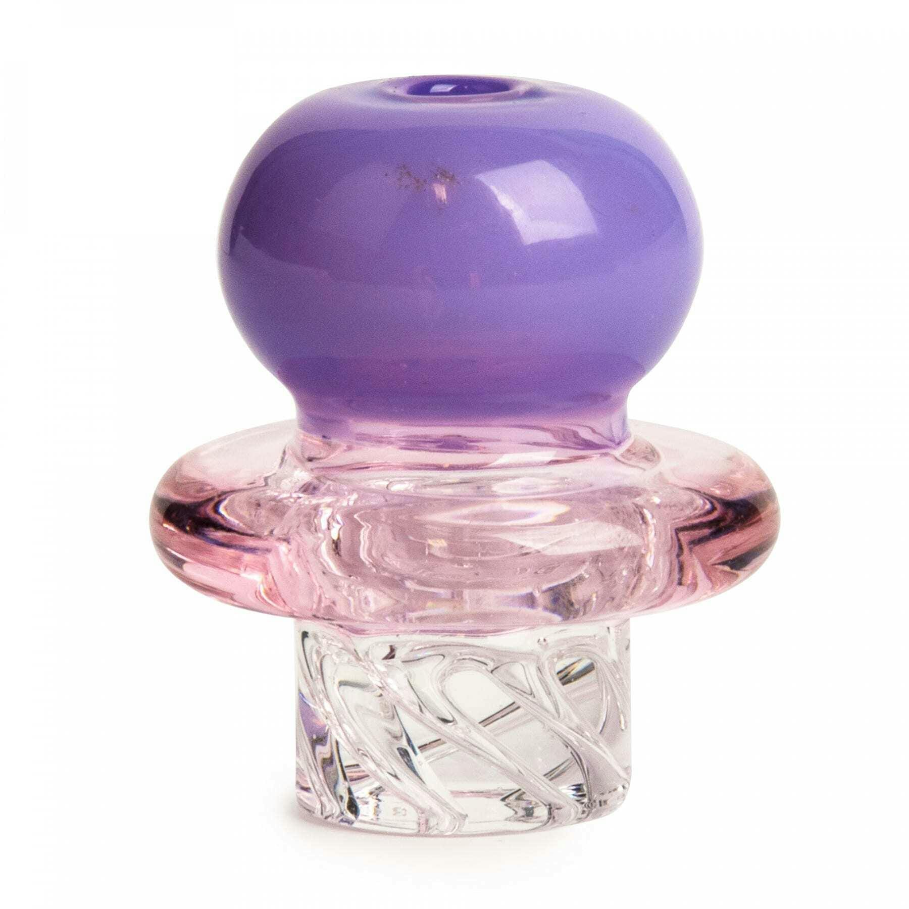 Red Eye Glass Button Whirlpool Carb Cap Purple