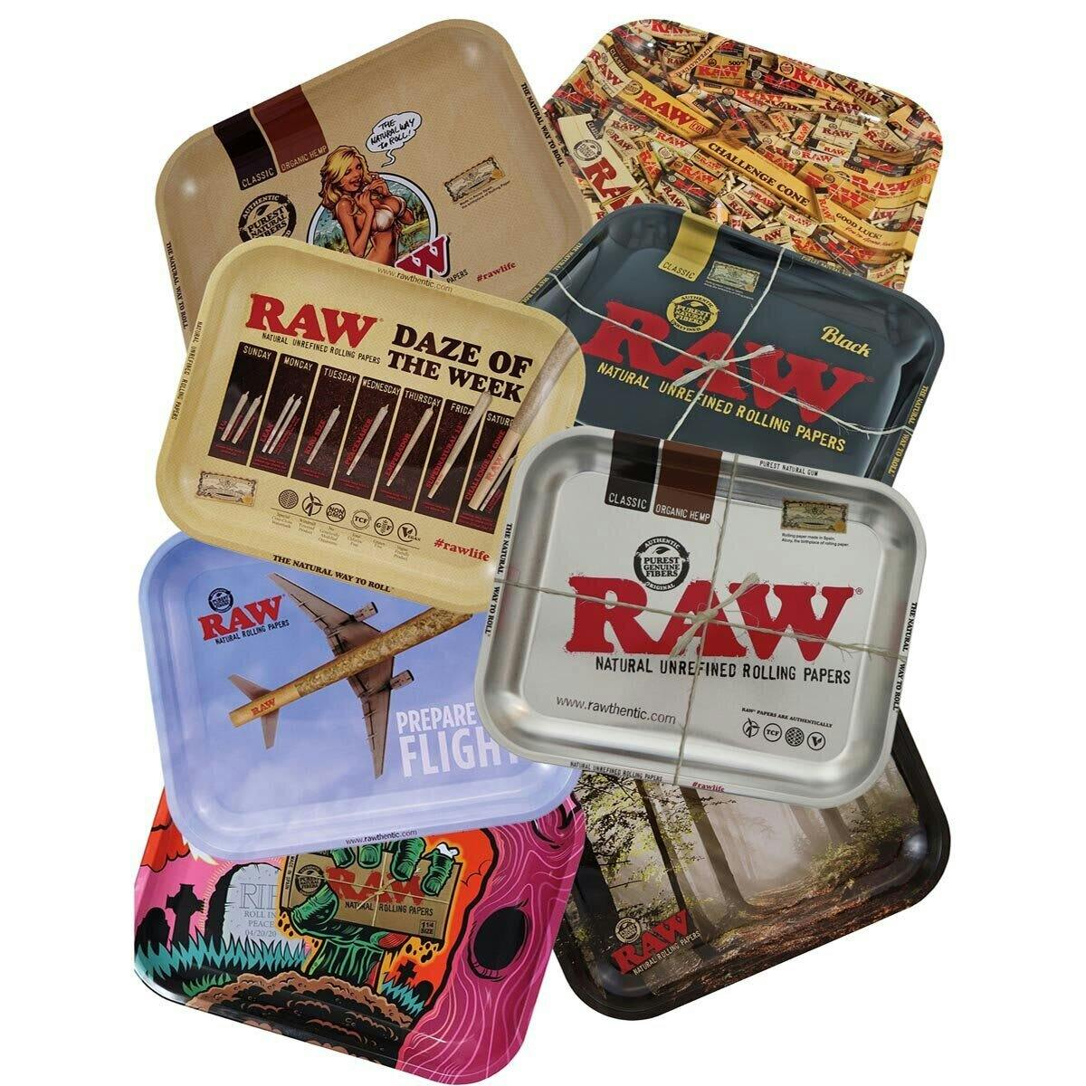 Raw - Large Rolling Tray (Various Designs)