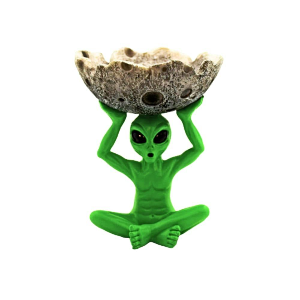 Alien Holding Moon Ashtray