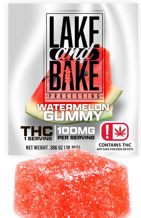 100mg Lake and Bake Gummy - Watermelon