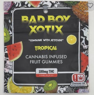 100MG Gummies - Bad Boy Xotix - Tropical SATIVA - Pure Craft Farms, LLC