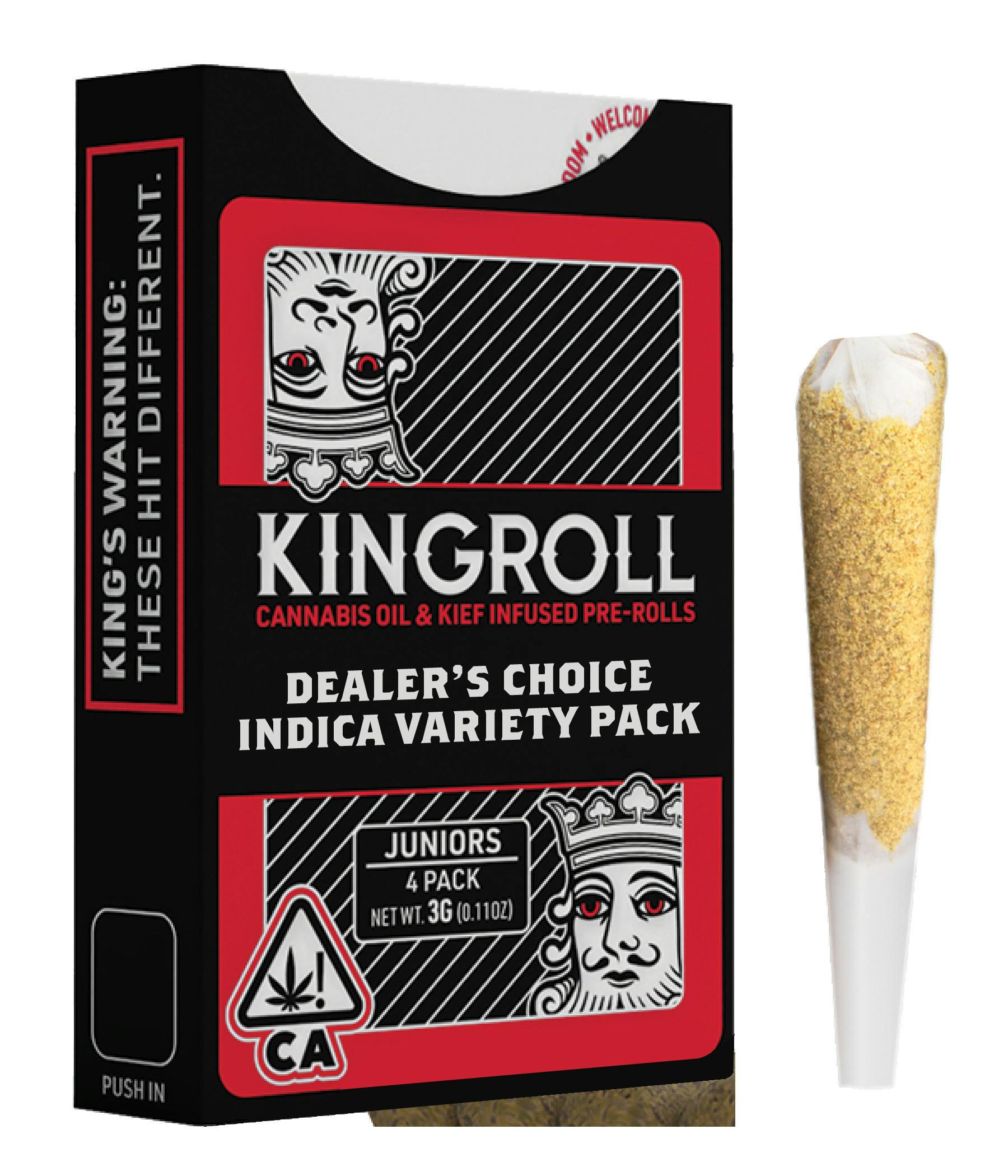 Kingroll Dealer's Choice 4pk - Indica #6 Variety