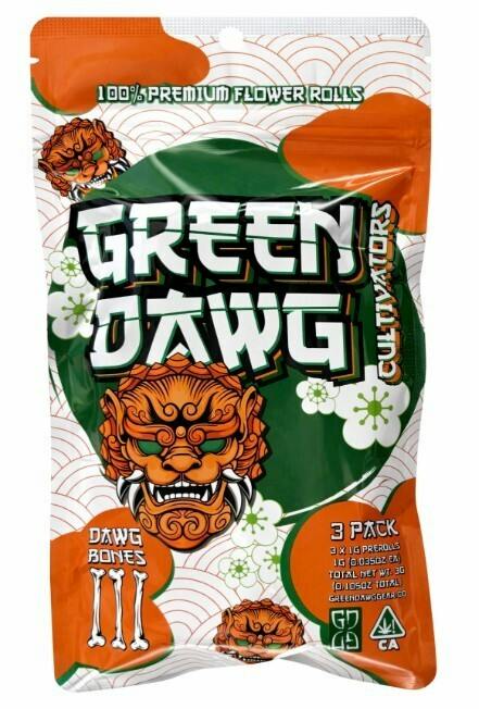 Green Dawg Preroll 3pk - Doap