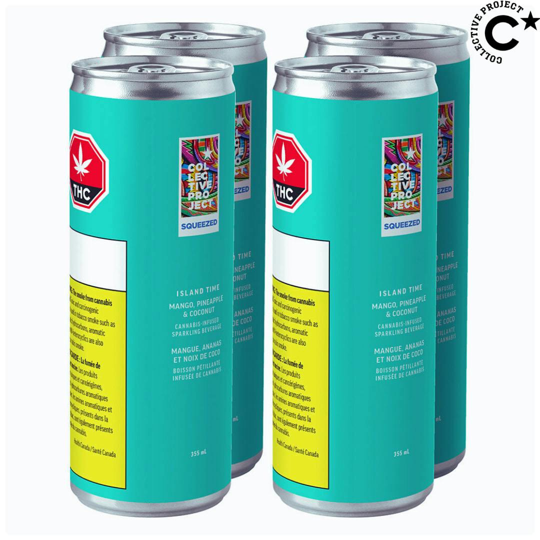 Collective Project | Island Time (Mango Pineapple & Coconut) Sparkling Juice 4PK | Beverage