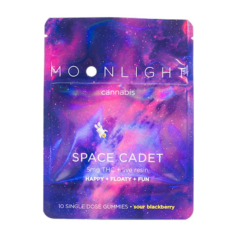 Space Cadet Live Resin Gummies, Sour Blackberry | Edible | 5mg 10ct