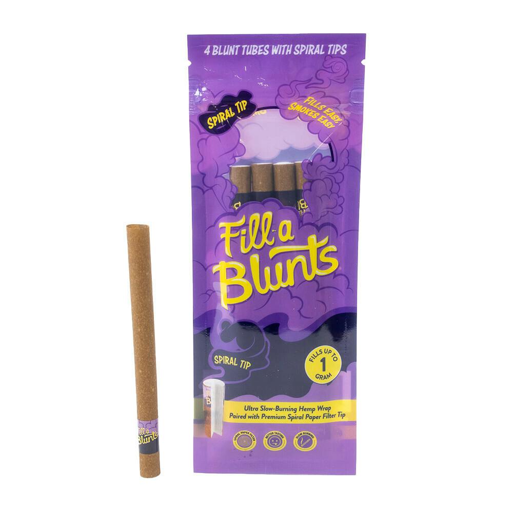 Day Savers 1 Gram Fill-A-Blunt Hemp Wrap Spiral Filter - 4 Pack