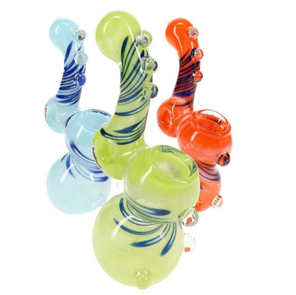 5.5" Donut Hole Frit Sherlock Bubbler