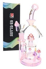 10" 6B Glass Neon Mushroom Water Pipe