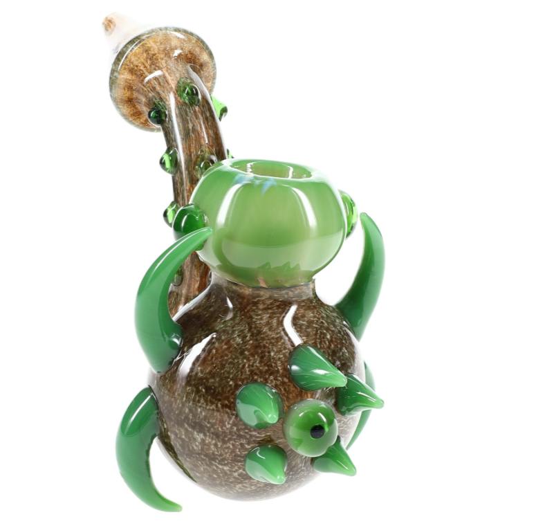 6.5" Silver Fumed Frit Eyeball Sherlock Glass Bubbler