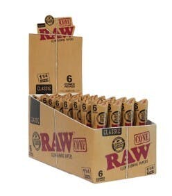 RAW | Classic Pre-Roll 1 1/4 Cones | 6pk at Anoka Cannabis Company