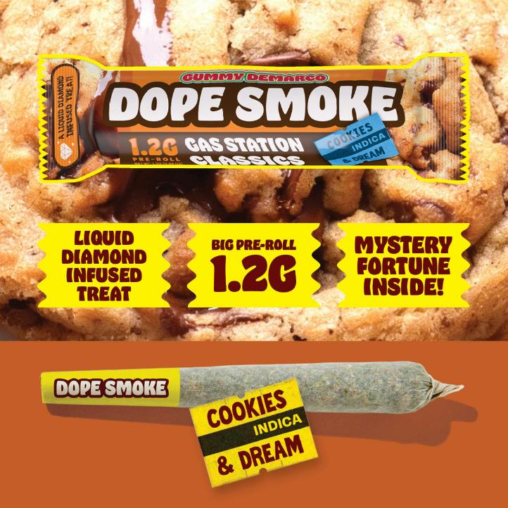Dope Smokes Gas Station | 1.2g Infused Preroll | Cookies N Cream