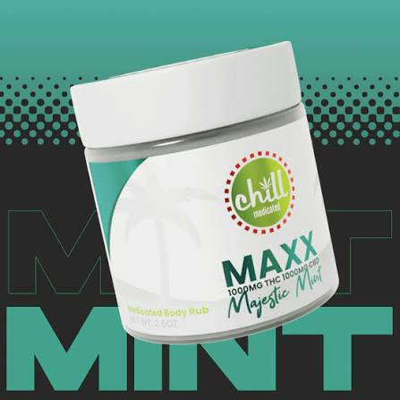 Chill Medicated | Majestic Mint Maxx Body Rub | 1,000mg THC : 1,000mg CBD