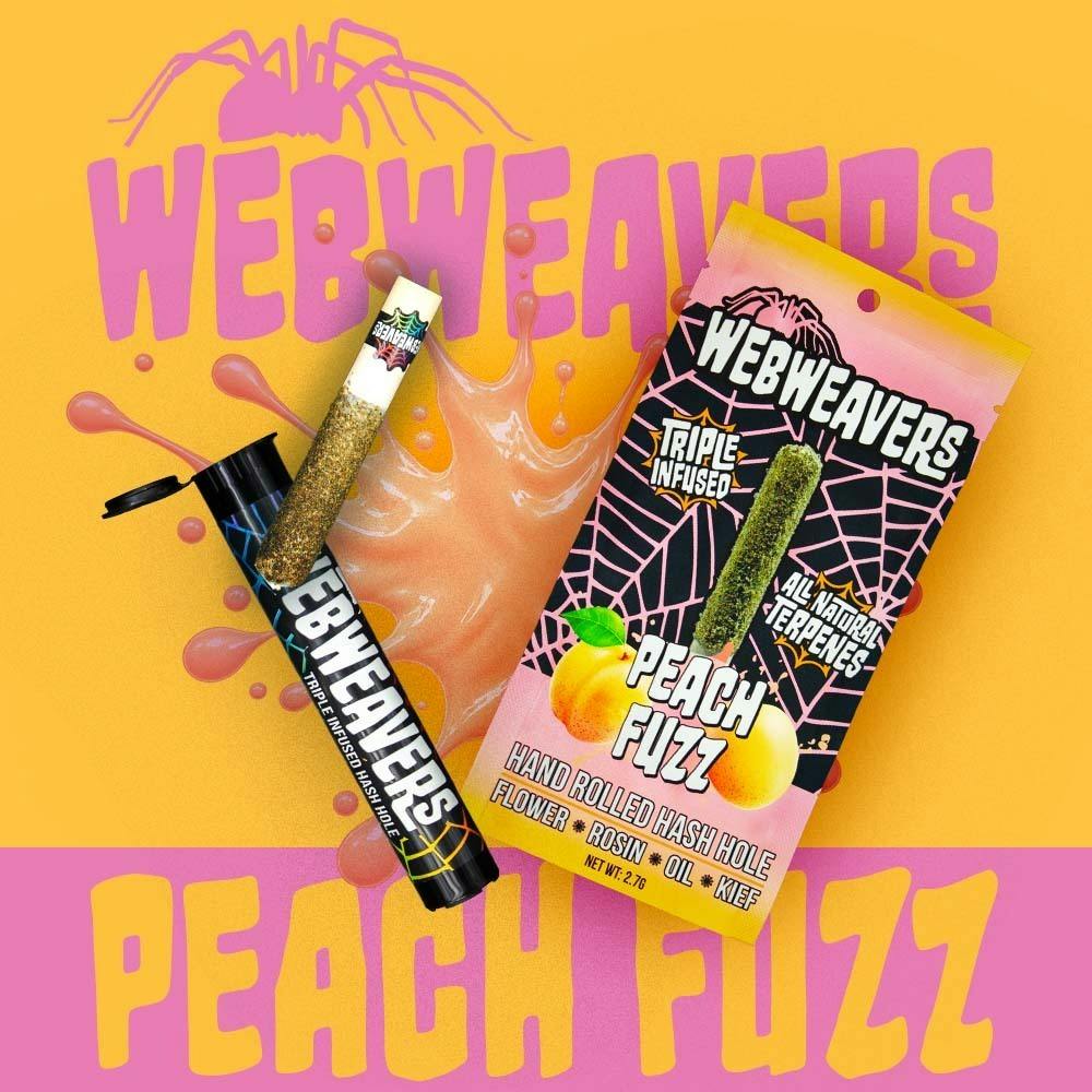 Webweavers | 2.7g Triple Infused Hash Hole | Peach Fuzz