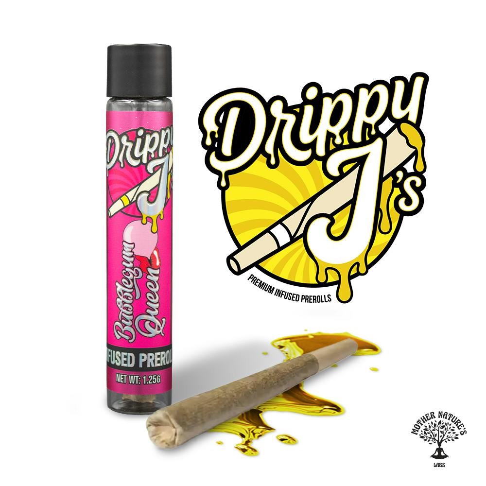 Drippy J's | 1.2g Infused Pre Roll | Bubblegum Queen